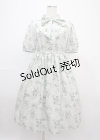 Melody BasKet / 植物図鑑ボウタイワンピース  ミント Y-25-03-11-049-LO-OP-SZ-ZY