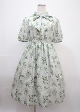 画像1: Melody BasKet / 植物図鑑ボウタイワンピース  ミント Y-25-03-11-049-LO-OP-SZ-ZY (1)