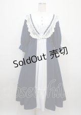 axes femme kawaii / マリアンヌワンピース M 紺 Y-25-03-11-052-AX-OP-SZ-ZY