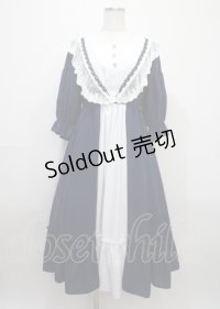 axes femme kawaii / マリアンヌワンピース M 紺 Y-25-03-11-052-AX-OP-SZ-ZY