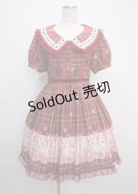 LIZ LISA / シャーロット柄ワンピース 0 ワイン Y-25-03-11-056-LO-OP-SZ-ZY