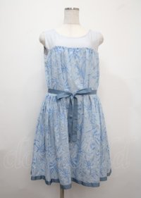 Jane Marple / リボンレースノースリーブワンピース M サックス Y-25-03-11-058-JM-OP-SZ-ZY