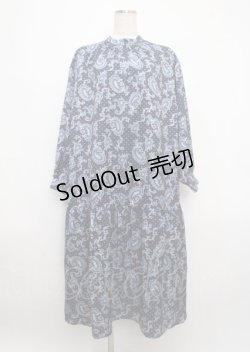 画像1: axes femme NOSTALGIE / ペイズリー×ドット柄ワンピース F ブルー Y-25-03-11-059-AX-OP-SZ-ZY