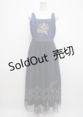 axes femme / ブーケ刺繍チュールジャンスカ M インディゴ Y-25-03-11-062-AX-OP-SZ-ZS