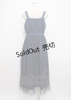 画像2: axes femme / ブーケ刺繍チュールジャンスカ M インディゴ Y-25-03-11-062-AX-OP-SZ-ZS