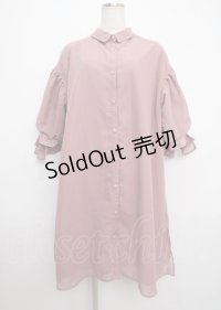 axes femme POETIQUE /ストライプ切替シャツワンピース M ピンク Y-25-03-11-063-AX-OP-SZ-ZS