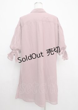 画像2: axes femme POETIQUE /ストライプ切替シャツワンピース M ピンク Y-25-03-11-063-AX-OP-SZ-ZS