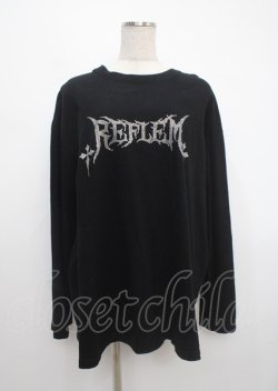 画像1: REFLEM / ロゴラインストーンTEE  黒 Y-25-03-11-009-PU-TO-SZ-ZY