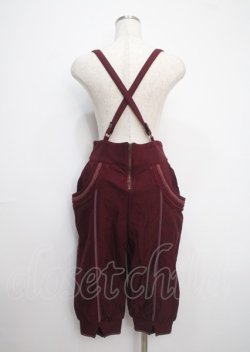 画像2: Ozz oneste / 鳳凰刺繍チャイナサロペット  ワイン Y-25-03-11-067-OO-PA-SZ-ZY