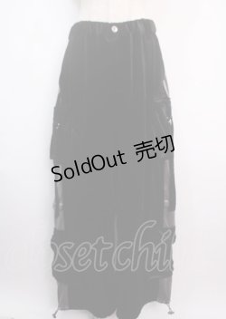 画像1: REFLEM / 2WAYワイドカーゴベロアパンツ F ブラック Y-25-03-11-071-PU-PA-SZ-ZY