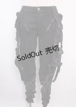 画像1: Ozz Croce / ポケット付きパンツ  黒 Y-25-03-11-073-OO-PA-SZ-ZY