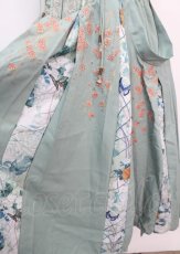 画像4: Ozz oneste / 菊華蝶柄袴スカート  ミントグリーン Y-25-03-11-082-OO-SK-SZ-ZY (4)