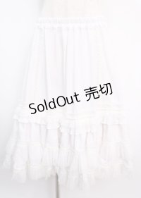 Hoshibako Works / 七色ワルツ チュールフリルアンダースカート(ショート)  ホワイト Y-25-03-11-086-LO-SK-SZ-ZY