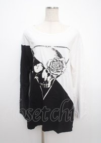 CIVARIZE / バイカラースカルロンT 44 ホワイト×ブラック Y-25-03-11-013-GO-TS-SZ-ZY