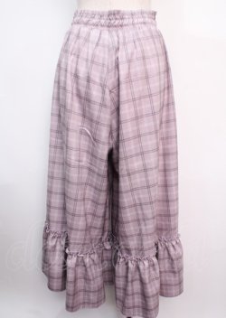 画像2: axes femme POETIQUE / 裾フリルチェックパンツ M ラベンダー Y-25-03-11-095-AX-PA-SZ-ZT173