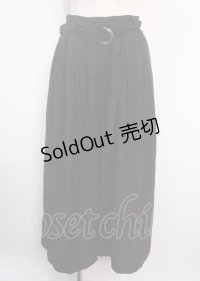axes femme / ベルト付きタックワイドパンツ  黒 Y-25-03-11-100-AX-PA-SZ-ZY