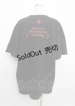 画像2: REFLEM / ラインストーンロゴ半袖Tシャツ F ブラック×レッド Y-25-03-11-016-PU-TO-SZ-ZY