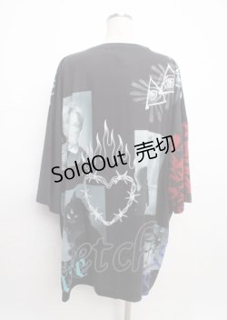 画像2: REFLEM / ランダムキャプチャースーパーBIGTシャツ F ブラック Y-25-03-11-017-PU-TS-SZ-ZY
