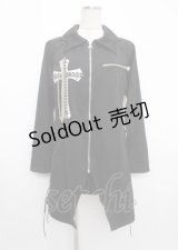 MAD / 蝙蝠襟ロングパーカー  黒 Y-25-03-11-018-PU-TO-SZ-ZY