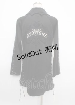画像2: MAD / 蝙蝠襟ロングパーカー  黒 Y-25-03-11-018-PU-TO-SZ-ZY