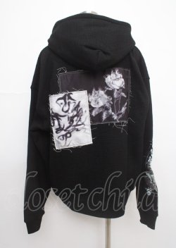 画像2: AdaNous / waffle zipup parker F ブラック Y-25-03-11-022-PU-TO-SZ-ZY