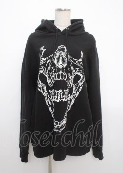 画像1: ililil / Tribal skullプルオーバーパーカー F ブラック Y-25-03-11-024-PU-TO-SZ-ZT280