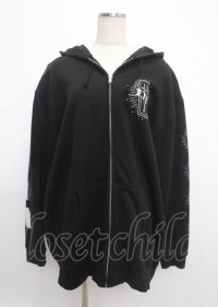 REFLEM / ホログラムプリントZIPパーカー F ブラック Y-25-03-11-025-PU-TO-SZ-ZT272