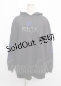 REFLEM / ローズプリントパーカー/プルオーバーパーカー フーディー F ブラック×ブルー Y-25-03-11-026-PU-TO-SZ-ZT203