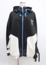 ililil / あのねコラボサイバージャージパーカー F ブラック Y-25-03-11-028-PU-TO-SZ-ZT279