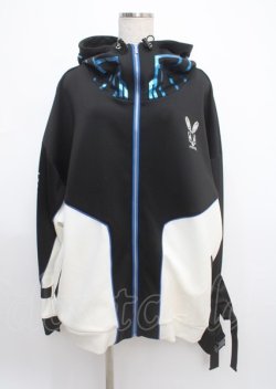 画像1: ililil / あのねコラボサイバージャージパーカー F ブラック Y-25-03-11-028-PU-TO-SZ-ZT279