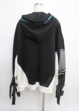 画像2: ililil / あのねコラボサイバージャージパーカー F ブラック Y-25-03-11-028-PU-TO-SZ-ZT279 (2)