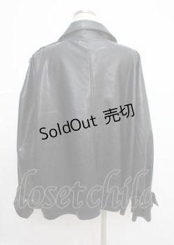 画像2: REFLEM / PUレザーシャツブルゾン F ブラック Y-25-03-11-030-PU-BL-SZ-ZY