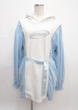 REFLEM / リフレクターフードワンピ/プルオーバーパーカー F ホワイト×サックス Y-25-03-11-033-PU-TO-SZ-ZT315