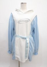 画像1: 【SALE】REFLEM / リフレクターフードワンピ/プルオーバーパーカー F ホワイト×サックス Y-25-03-11-033-PU-TO-SZ-ZT315 (1)