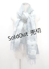 axes femme / スカーフ柄JQ大判ストール  グリーン Y-25-03-11-005-AX-ZA-SZ-ZY