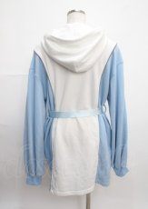画像2: 【SALE】REFLEM / リフレクターフードワンピ/プルオーバーパーカー F ホワイト×サックス Y-25-03-11-033-PU-TO-SZ-ZT315 (2)