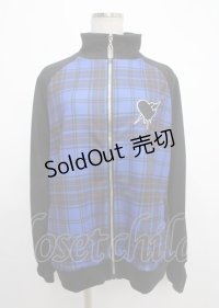 LISTEN FLAVOR / イナズマずっきゅん チェックジャージパンツ F BLUE CHECK Y-25-03-11-034-PU-PA-SZ-ZY
