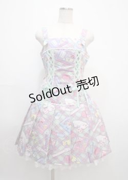 画像1: Angelic Pretty / Fancy Stationeryローウエストジャンパースカート  ミント Y-25-03-11-038-AP-OP-SZ-ZY