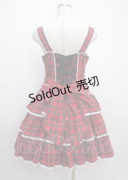 画像2: Angelic Pretty / Fancyタータンチェックジャンパースカート  赤 Y-25-03-11-039-AP-OP-SZ-ZY