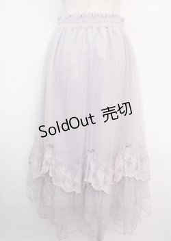 画像2: axes femme / ローズ付ドレープチュールスカート F ラベンダー Y-25-03-14-052-AX-SK-SZ-ZY