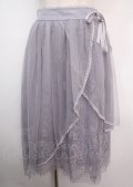 axes femme POETIQUE / レース×チュールイレヘムスカート M ラベンダー Y-25-03-14-054-AX-SK-SZ-OS