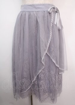 画像1: axes femme POETIQUE / レース×チュールイレヘムスカート M ラベンダー Y-25-03-14-054-AX-SK-SZ-OS