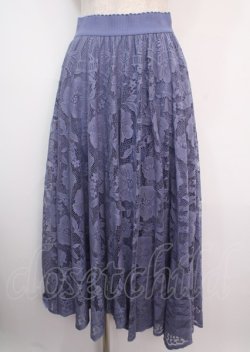 画像1: axes femme / レースサーキュラースカート F ブルー Y-25-03-14-057-AX-SK-SZ-ZY