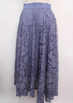 画像2: axes femme / レースサーキュラースカート F ブルー Y-25-03-14-057-AX-SK-SZ-ZY