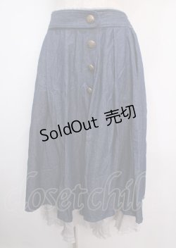 画像1: axes femme / 連ボタンミディスカート  デニム Y-25-03-14-059-AX-SK-SZ-OS