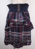 axes femme / チェックスカート M 紺 Y-25-03-14-062-AX-SK-SZ-OS