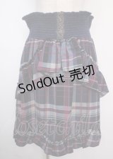 axes femme / チェックスカート M 紺 Y-25-03-14-062-AX-SK-SZ-ZT276