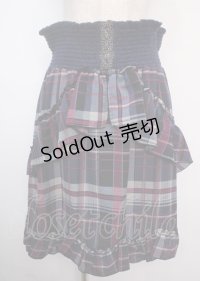axes femme / チェックスカート M 紺 Y-25-03-14-062-AX-SK-SZ-ZT276
