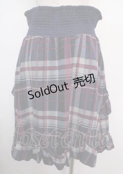 画像2: axes femme / チェックスカート M 紺 Y-25-03-14-062-AX-SK-SZ-ZT276
