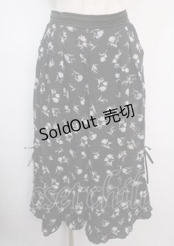 画像1: axes femme / 花柄スカウチョ  黒 Y-25-03-14-064-AX-PA-SZ-OS